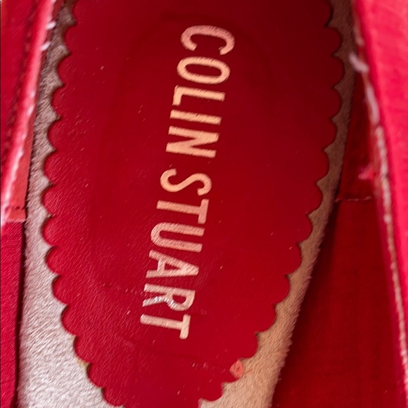 Red platform peep toe bright red sandal 👠 - Picture 2 of 8